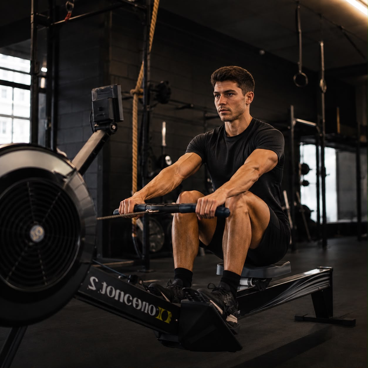 Remo en máquina Concept2: workout de resistencia en Isla Race